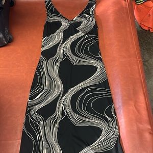 Black mid length dress